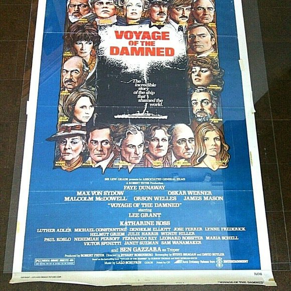 Vintage British Film Poster Voyage of the Damned Original Movie Poster Cruise UK - Picture 12 of 16